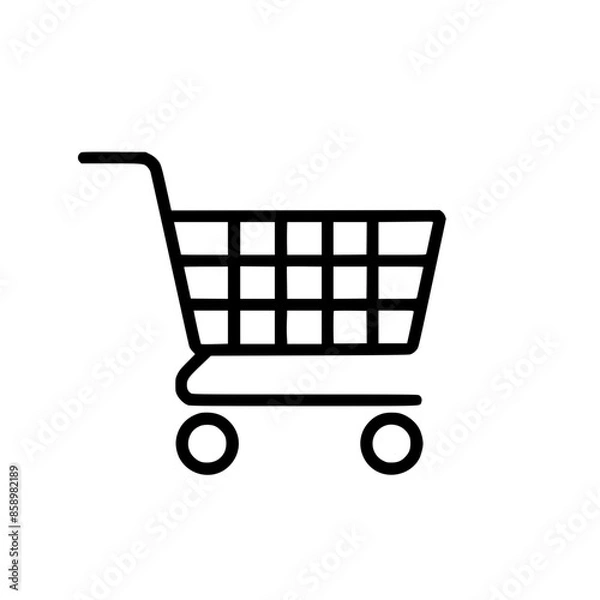 Fototapeta Shopping Cart icon, Shopping Cart SVG, Shopping Cart Cricut, Shopping Cart Clipart, shopping bag outline, shopping icon, mall icon, icons, single icon, business icon, web icon, Cut Files For Silhouett
