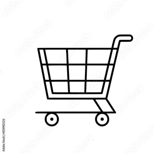 Fototapeta Shopping Cart icon, Shopping Cart SVG, Shopping Cart Cricut, Shopping Cart Clipart, shopping bag outline, shopping icon, mall icon, icons, single icon, business icon, web icon, Cut Files For Silhouett