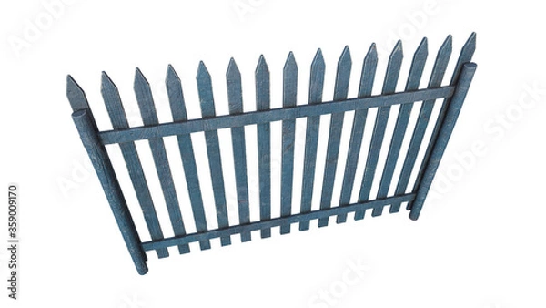 Fototapeta Wooden Fence V2 - 3d model render