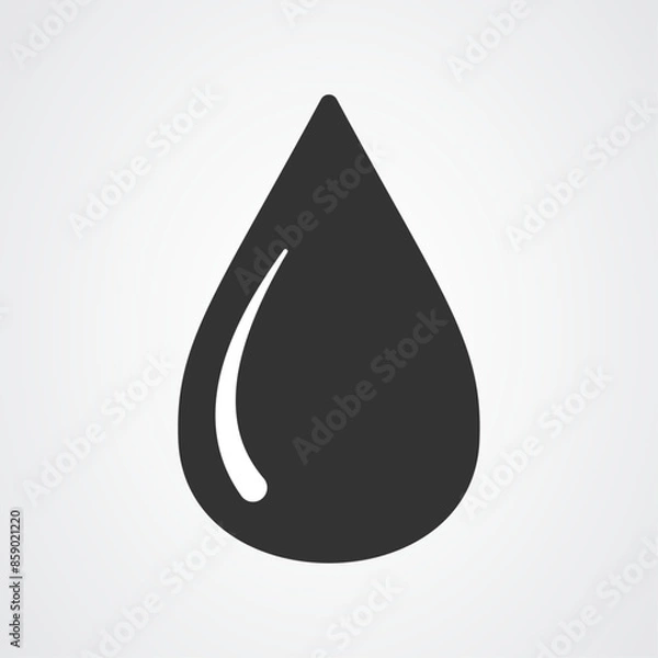 Fototapeta Drop symbol. Easy editable vector design.
