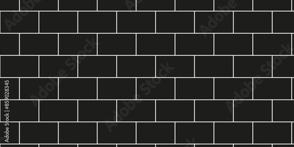 Fototapeta Black brick wall background. Brick wall background. Dark gray pattern grainy concrete wall stone texture background.	
