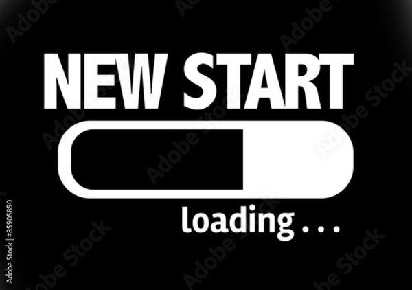Fototapeta Progress Bar Loading with the text: New Start