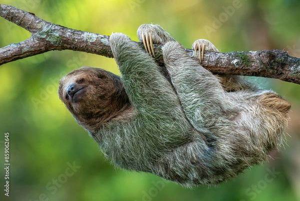 Fototapeta Brown-throated sloth (Bradypus variegatus) is a species of three-toed sloth found in the Neotropical realm of Central and South America