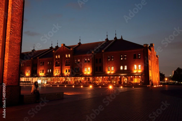 Obraz 薄暮の赤レンガ倉庫