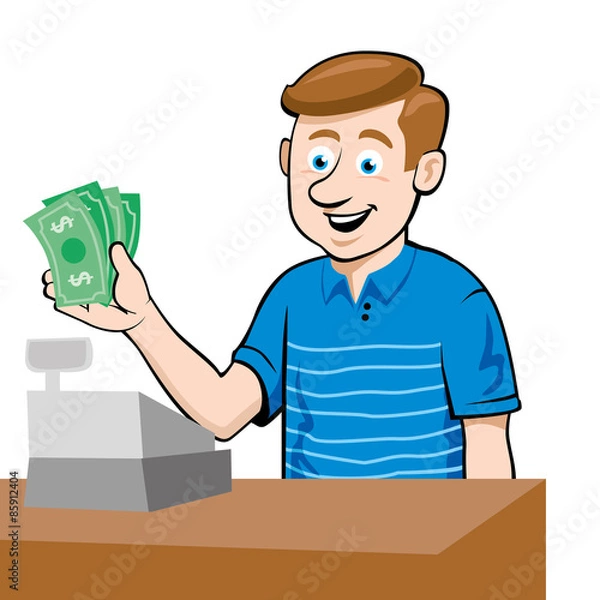 Obraz Shopkeeper Vector Design