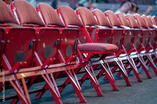 Fototapeta Rows of empty seats in the venue
