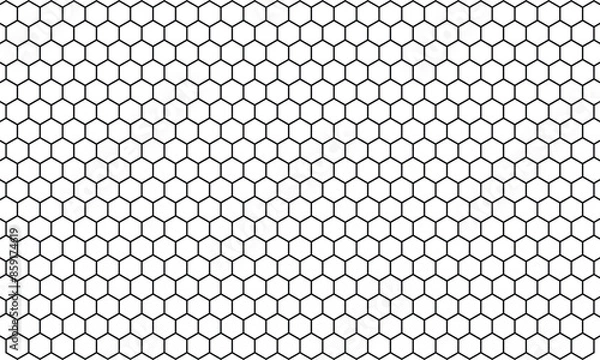 Fototapeta Hexagon pattern vector background with a seamless grid texture.