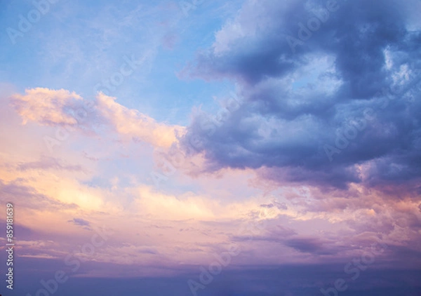 Fototapeta Sunset sky, beautiful sky background image,