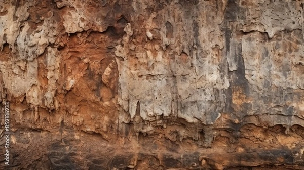 Obraz Surfaces resembling ancient cave walls.