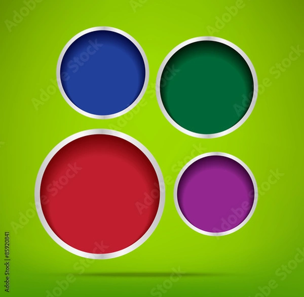 Fototapeta button vector illustration on green background