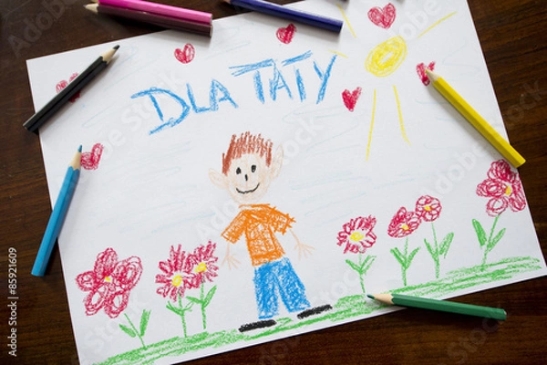 Fototapeta Laurka dla taty z okazji dnia ojca