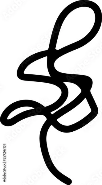 Fototapeta Thread Vector Silhouette