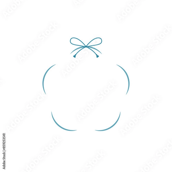 Obraz 青色梅形線フレーム_和風_単品