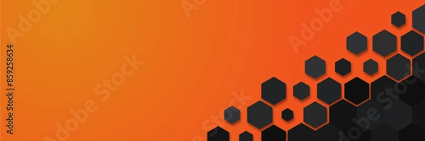 Fototapeta background design with hexagonal halftone pattern