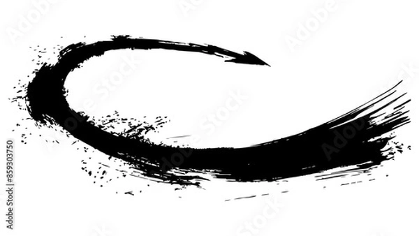 Obraz 黒い墨インクで描いた矢印