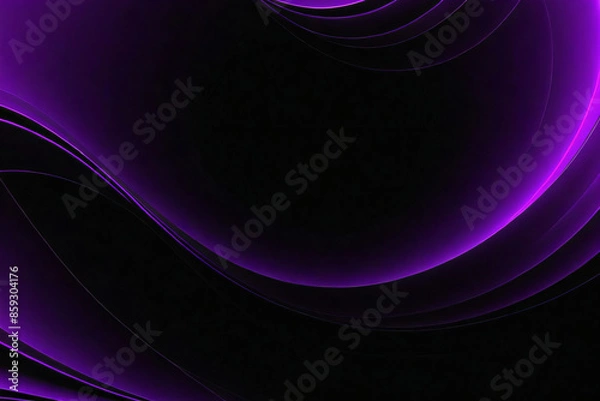 Obraz black purple abstract background with waving lines