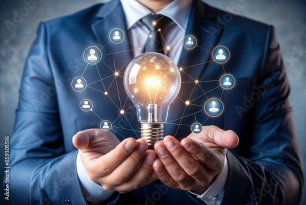 Fototapeta businessman background using modern digital interface 3d rendering