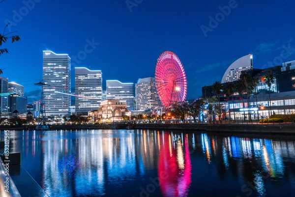 Obraz 夜のみなとみらい