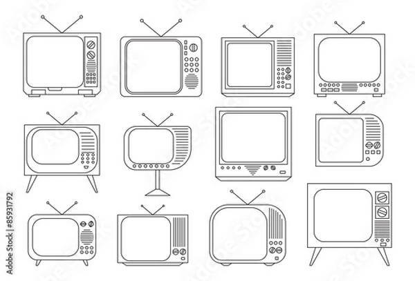 Fototapeta Vintage TV set