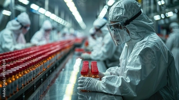 Fototapeta From Lab to Vial: The Complex Journey of Vaccine Manufacturing