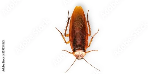 Fototapeta cockroach isolated on white background