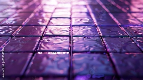 Obraz Purple Shiny Tiles Abstract Background