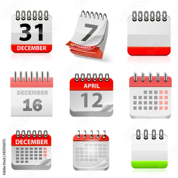 Fototapeta Vector calendar set.