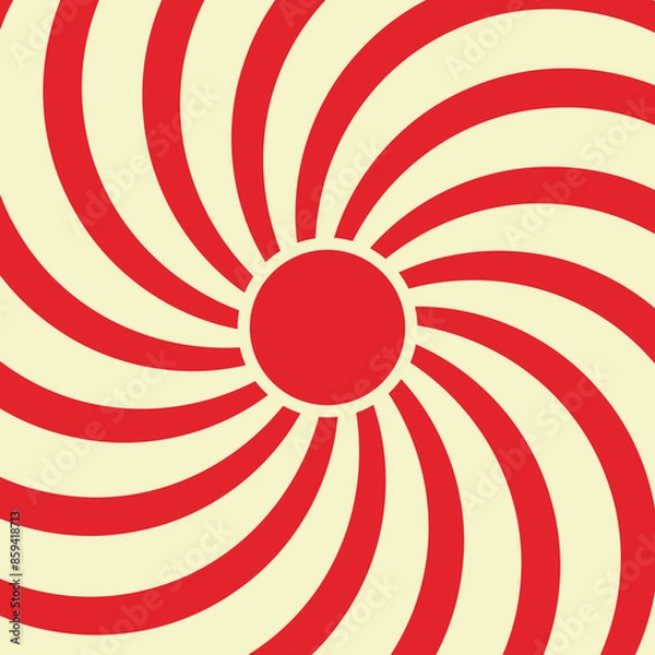 Obraz Red retro sun-rays. colorful sunburst background. 