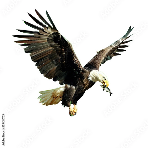 Fototapeta eagle as element in isolated white background