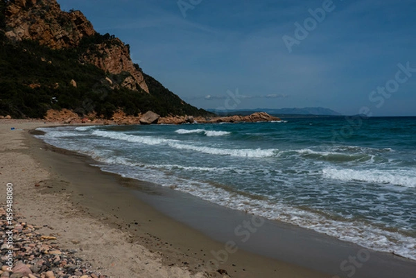 Fototapeta La Spiaggetta beach in province of Nuoro, Sardinia(Sardegna) island, Italy, Tyrrhenian Sea.