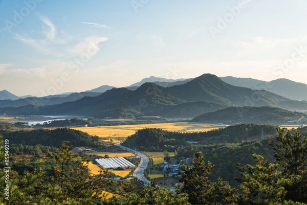 Fototapeta layers of mountain in Korea