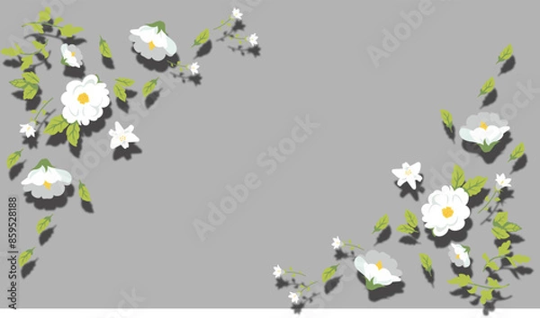 Fototapeta Background design with jasmine flower