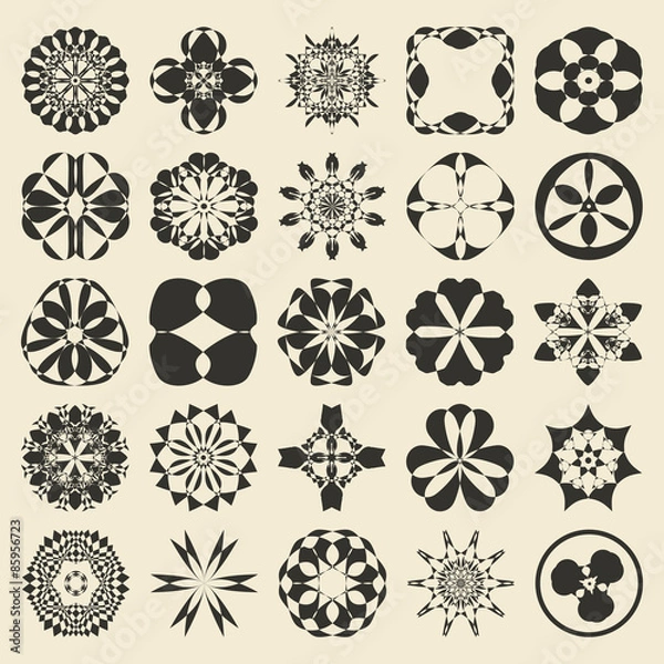 Fototapeta 25 design  element set. Twenty five sample object collection