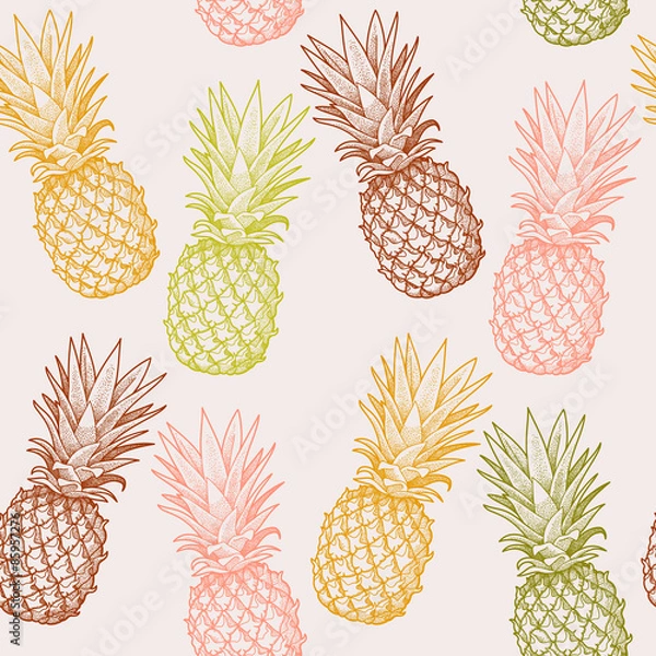 Fototapeta Ananas bez szwu
