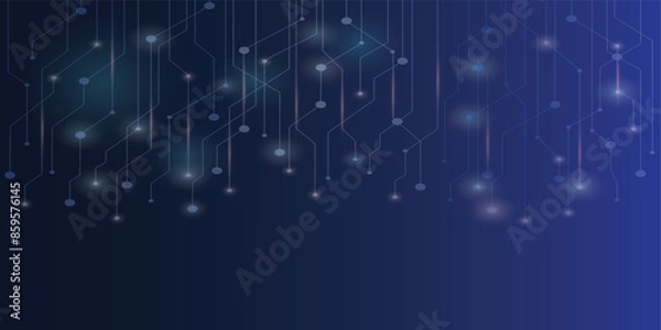 Fototapeta Futuristic technological abstract background can use for business flyer template and invitation to science exhibition