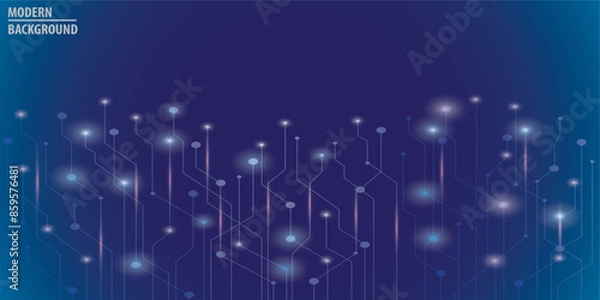 Fototapeta Futuristic technological abstract background can use for business flyer template and invitation to science exhibition