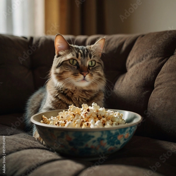 Obraz Beautiful cat image. Generative Ai