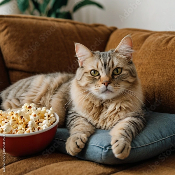 Obraz Beautiful cat image. Generative Ai