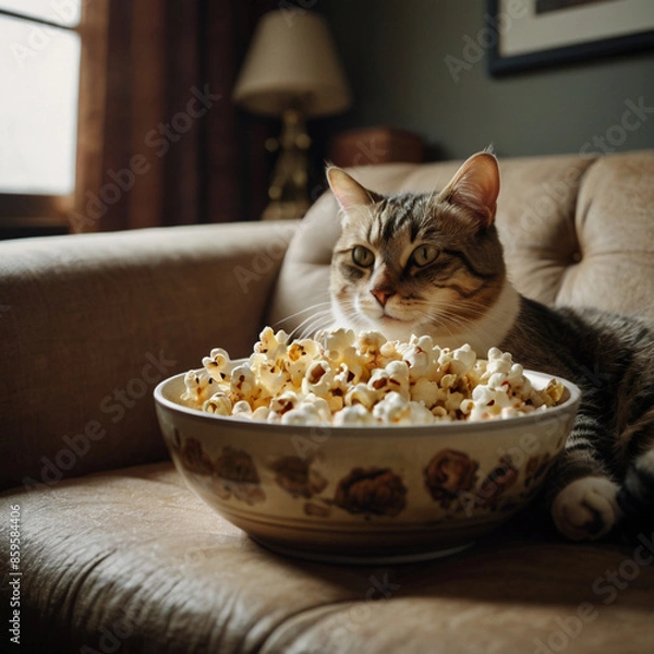 Obraz Beautiful cat image. Generative Ai