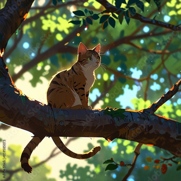 Obraz Beautiful cat image. Generative Ai