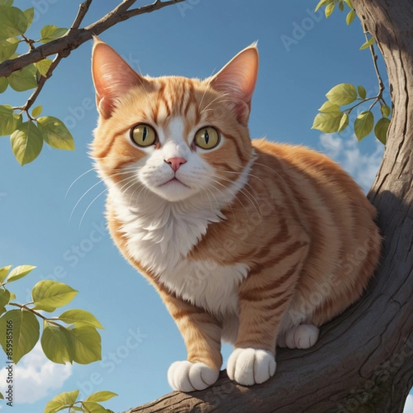 Obraz Beautiful cat image. Generative Ai