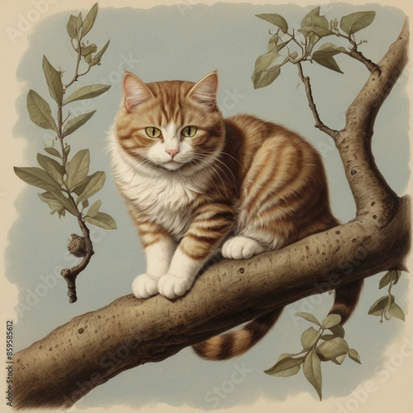 Obraz Beautiful cat image. Generative Ai