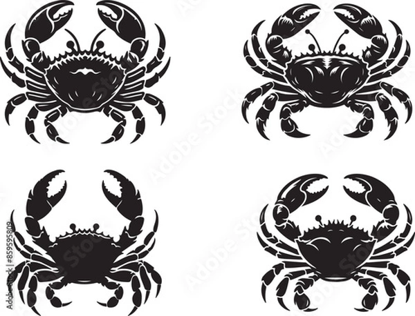 Obraz Crab vector silhouette image