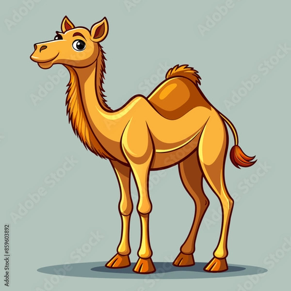 Obraz Cartoon Camel Vector for Wildlife Invitations