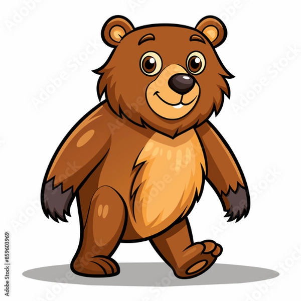 Obraz Cute and Cheerful Bear Cartoon Vector
