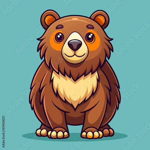 Obraz Cartoon Bear Vector for Greeting Cards