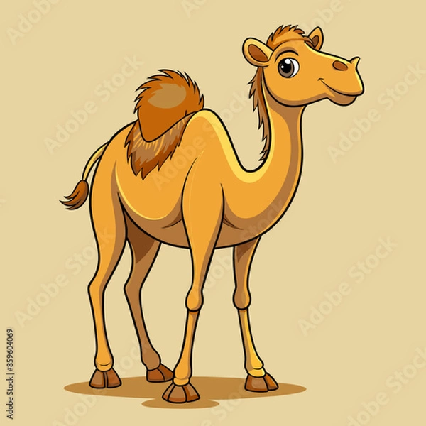 Obraz Whimsical Camel Cartoon Vector Artwork