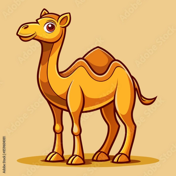 Obraz Colorful Camel Cartoon Vector Concept