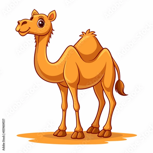 Obraz Cute Camel Vector with Wildlife Theme