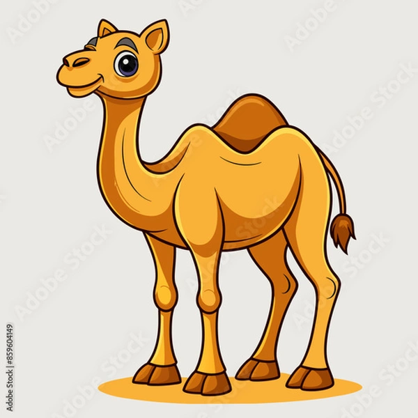 Obraz Happy Camel Cartoon Vector Art